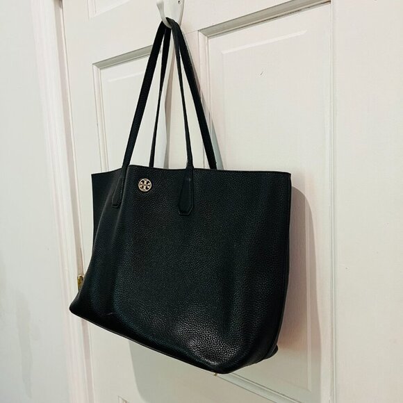 Tory Burch Pebble Leather Tote Bag - Picture 3 of 16